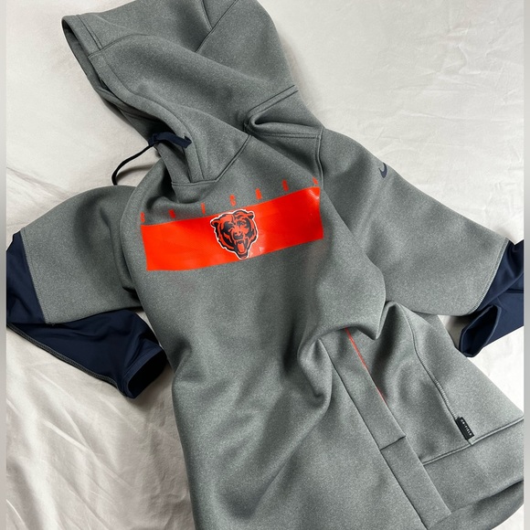 Men’s Nike Heathered NFL Chicago Bears Performance Pullover Hoodie size M - Picture 10 of 13